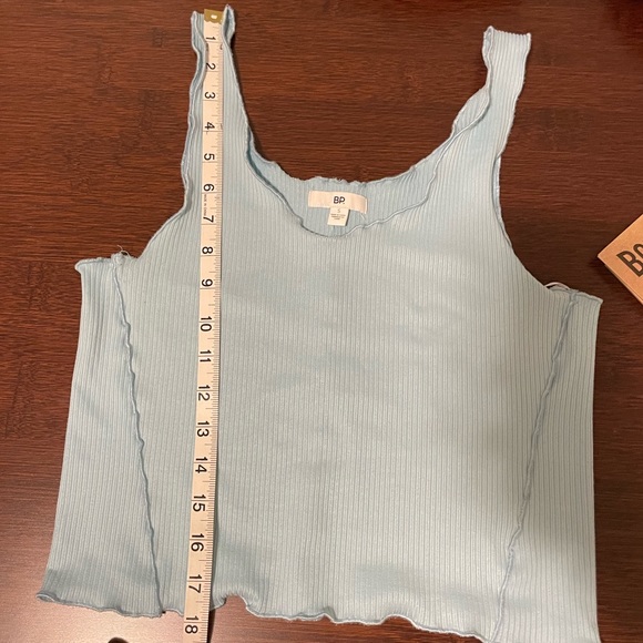 BP Womens Sleeveless Ribbed Tank Top Blue Size Small - Picture 6 of 7